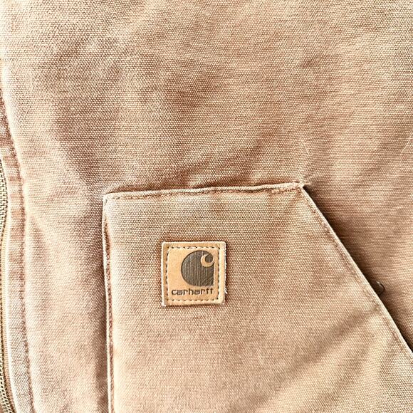 Carhartt Brown Tan Khaki V02 Sandstone Vest Arctic Quilted Lining Men 2XL Reg - Picture 7 of 12